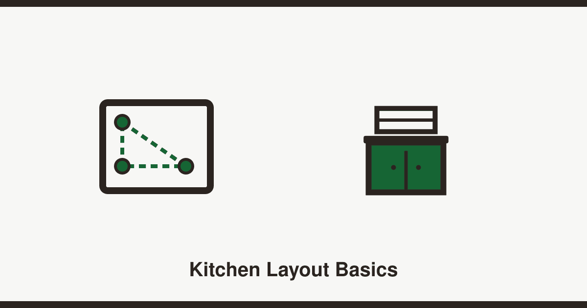 Kitchen layout basics: the work triangle, clearances and storage